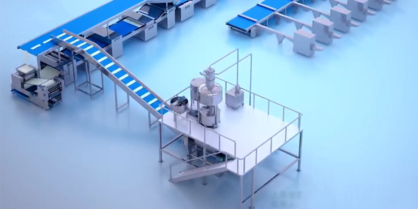 Línea automática de producción de galleta biscuit